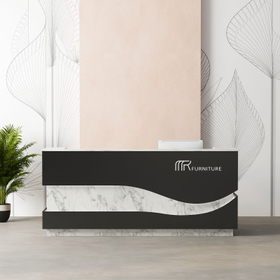 Black Trigo Reception Desk