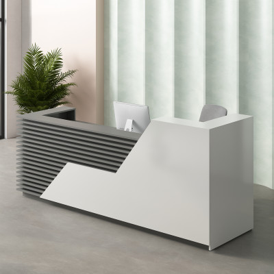 Dust Grey Maze Reception Desk