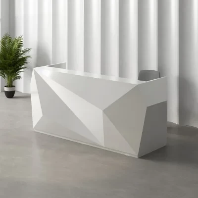 White Diamond Reception Desk